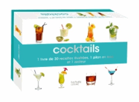 Maya Barakat-Nuq - Cocktails - 1 livre de 30 recettes illustrées, 1 pilon en bois et 1 zesteur.