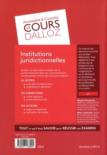 Institutions juridictionnelles 4e édition