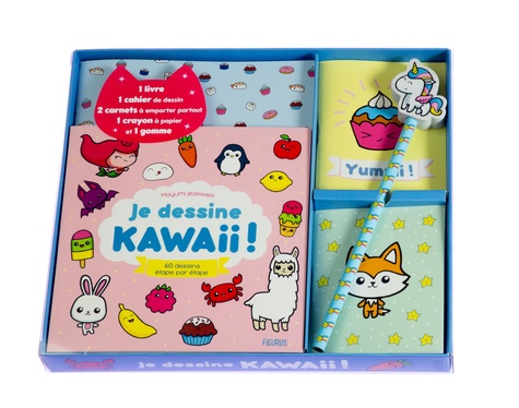 COMMENT DESSINER CAHIER KAWAII ÉTAPE PAR ÉTAPE – Dessins kawaii