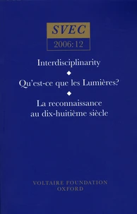 Interdisciplinarity - Qu'est-ce que les Lumières ? - La reconnaissance au XVIIIe siècle