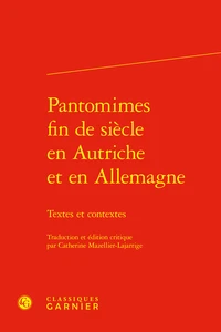 Pantomimes fin de siècle en Autriche et en Allemagne
