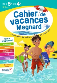 Cahier de vacances de la 5e vers la 4e