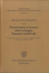 Ponctuation et syntaxe dans la langue française médiévale