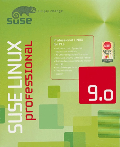  SuSe - SuSe Linux 9.0 Professional - CD-ROM, édition britannique.