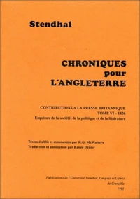 Stendhal : Chroniques pour l'Angleterre, contributions à la presse britannique.