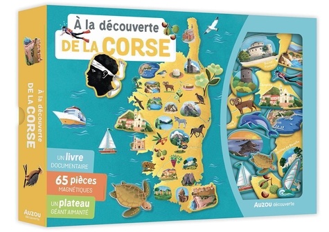 A la découverte de la Corse. Un livre documentaire, 65 pièces magnétiques, un plateau géant aimanté
