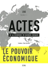 Le pouvoir économique