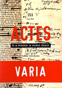 Anne Lambert et Etienne Ollion - Actes de la recherche en sciences sociales N° 213, juin 2016 : Varia.