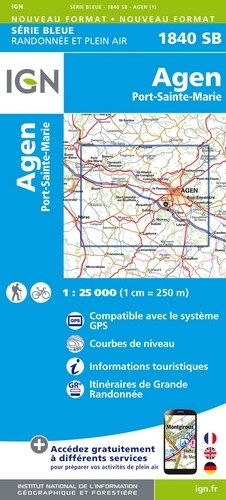 Agen, Port-Sainte-Marie. 1/25 000