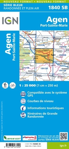 Agen, Port-Sainte-Marie. 1/25 000
