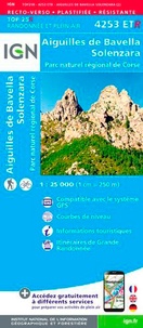  IGN - Aiguilles de Bavella, Solenzara, Parc naturel régional de Corse - 1/25 000.