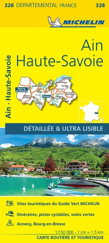  Michelin - Ain, Haute-Savoie - 1/150 000.