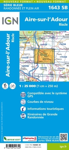 Aire-sur-l'Adour, Riscle. 1/25 000