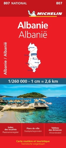  Michelin - Albanie - 1/260 000.