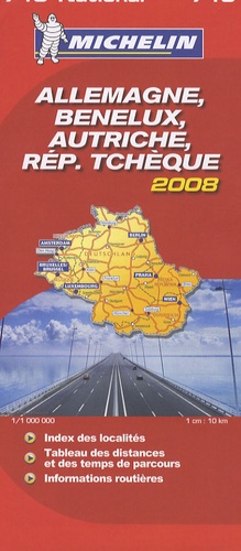  Michelin - Allemagne, Benelux, Autriche, République Tchèque - 1/1 000 000.