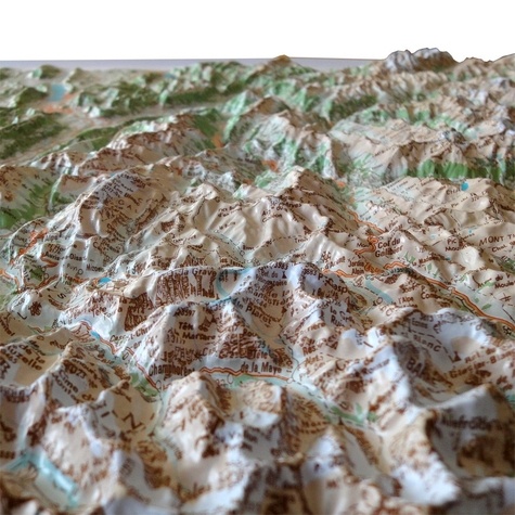 Alpes Centrales Vanoise. Carte en relief 1/250 000