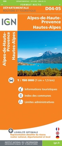 Alpes-de-Haute-Provence, Hautes-Alpes. 1/150 000