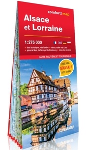  XXX - Alsace et Lorraine 1/275.000 (carte grand format laminée).