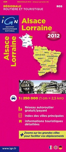  IGN - Alsace Lorraine - 1/250 000.
