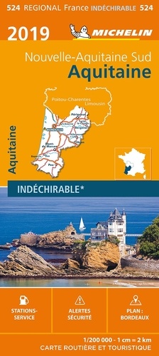 Aquitaine, Nouvelle-Aquitaine Sud. 1/200 000, indéchirable  Edition 2019