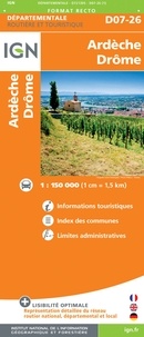  IGN - Ardèche, Drôme - 1/150 000.