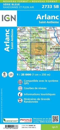 Arlanc, Saint-Anthème. 1/25 000
