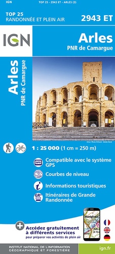Arles, PNR de Camargue. 1/25 000