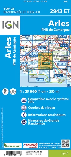 Arles, PNR de Camargue. 1/25 000