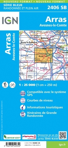 Arras, Avesnes-le-Comte. 1/25 000