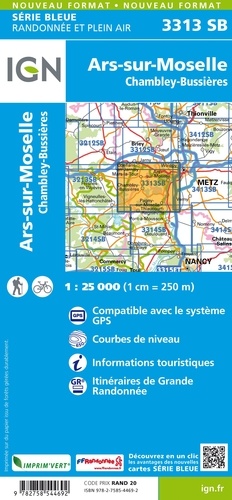 Ars-sur-Moselle Chambley-Bussières. 1/25 000
