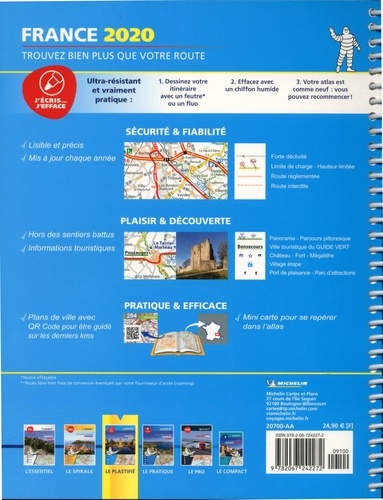 Atlas routier et touristique France. 1/250 000  Edition 2020