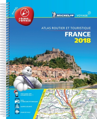 Atlas routier et touristique plastifié France. 1/250 000  Edition 2018