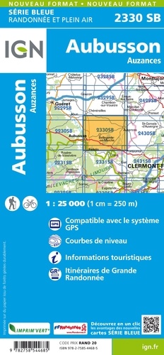 Aubusson Auzances. 1/25 000