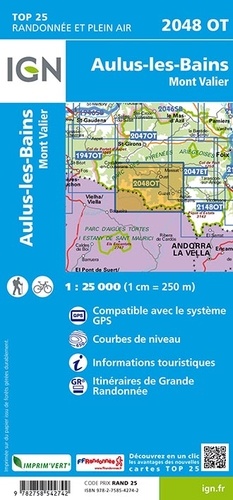 Aulus-les-Bains, Mont Valier. 1/25 000