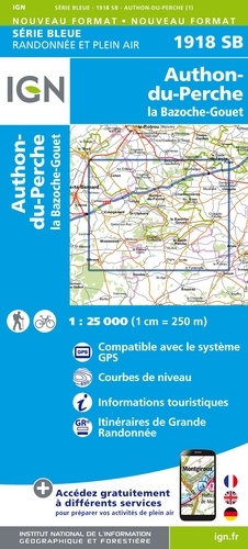 Authon-du-Perche, La Bazoche-Gouet. 1/25000