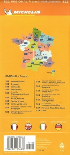 Auvergne, Auvergne-Rhône-Alpes. 1/200 000 - indéchirable  Edition 2019