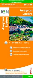  IGN - Aveyron, Lozère - 1/150 000.