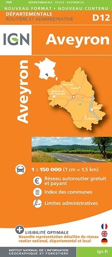  IGN - Aveyron - 1/150 000.