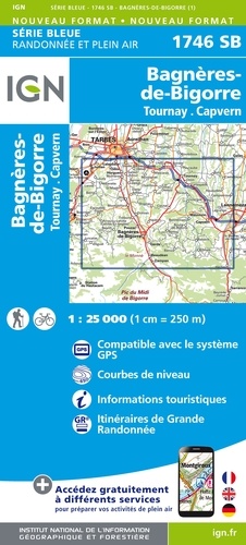 Bagnères-de-Bigorre, Tournay, Capvern. 1/25 000