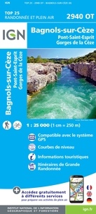  IGN - Bagnols-sur-Cèze, Pont-St-Esprit, Georges de la Cèze - 1/25 000.