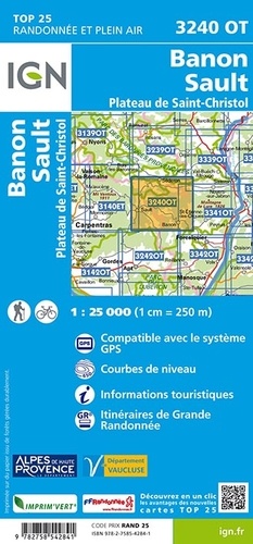Banon, Sault, Plateau de Saint-Christol. 1/25 000
