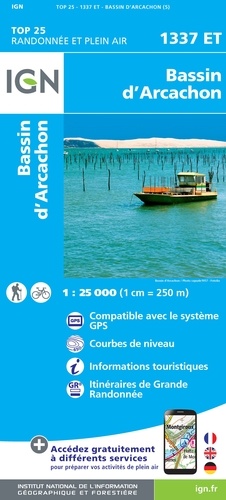 Bassin d'Arcachon. 1/25 000 5e édition