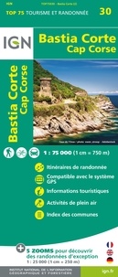  IGN - Bastia Corte, Cap Corse - 1/75 000.