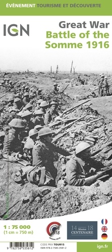Bataille de la Somme 1916. 1/75 000