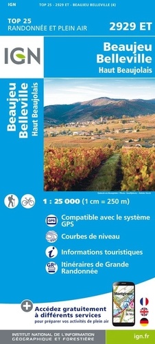 Beaujeu, Belleville. Haut-Beaujolais. 1/25 000