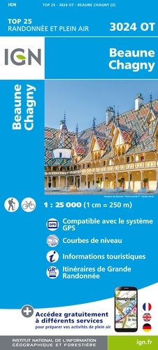 Beaune, Chagny. 1/25 000