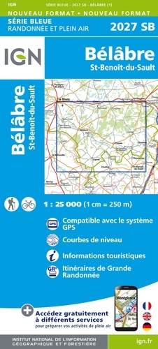 Bélâbre, St-Benoît-du-Sault. 1/25 000