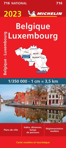 Belgique, Luxembourg. 1/350 000  Edition 2023