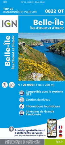 IGN - Belle-Ile, Iles d'Houat et d'Hoëdic - 1/25 000.