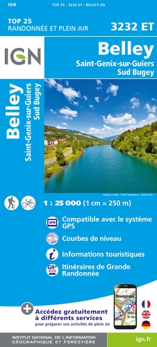 Belley, Saint-Genix-sur-Guiers, Sud Bugey. 1/25 000